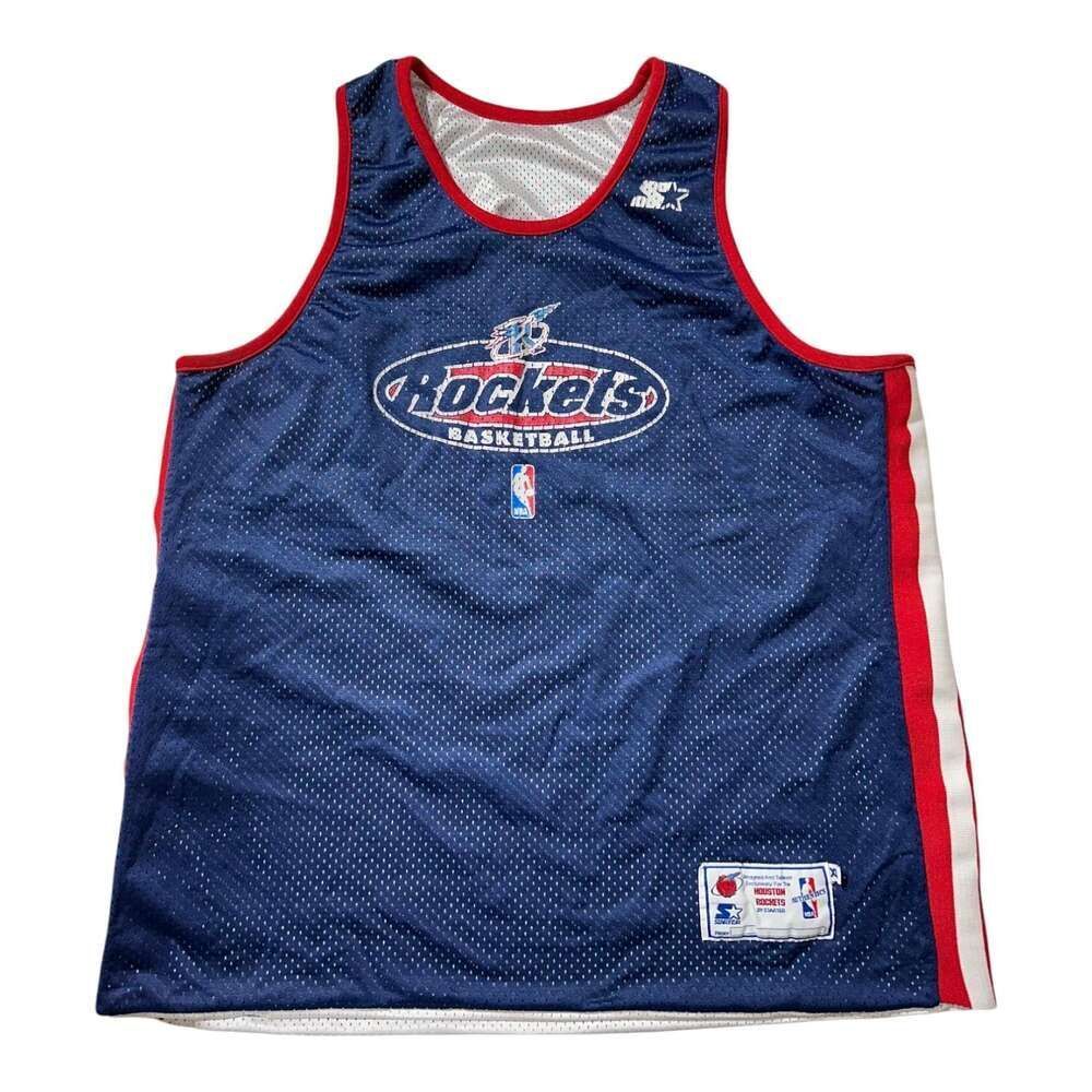 Vintage Starter Houston Rockets NBA‎ Team Issued Practice Basketball Jersey XL